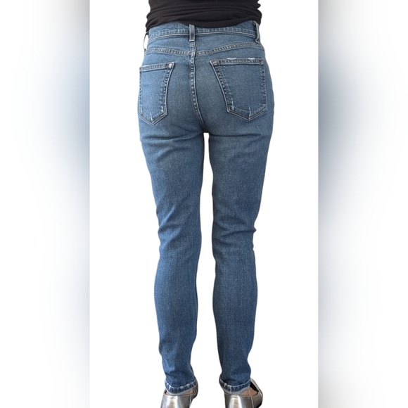 Reformation High Rise Skinny Jeans Blue Denim Size 28 Made in USA Sustainable - Picture 2 of 11